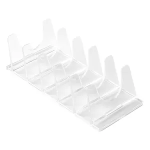 Professional clear acrylic eyeshadow palette organizer with 7 dividers for vanity