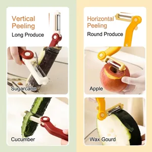 3-in-1 multifunctional stainless steel peeler for fruits and vegetables with two modes
