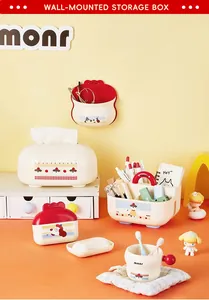 Cute red and white portable travel soap box with dog pattern shown in a lifestyle scene