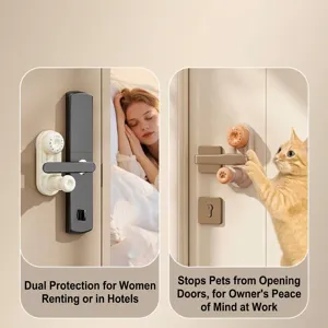 Portable security door blocker for hotel travel safety and pet protection