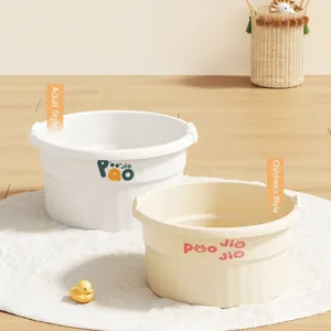 Cubo de Baño de Pies Engrosado Con Puntos de Masaje Lavabo de Plástico Portátil para Adultos Niños Cuidado de la Salud Hogar