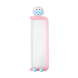 Kreative Computer-Monitor-Memotafel mit 25 cm Lineal und süßem rosa Cartoon-Design