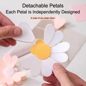 Daisy flower magnetic sealing clips with detachable petals for food storage