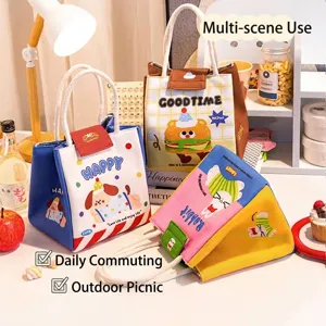 Bolsas térmicas portátiles con lindos dibujos animados para el trabajo y picnics