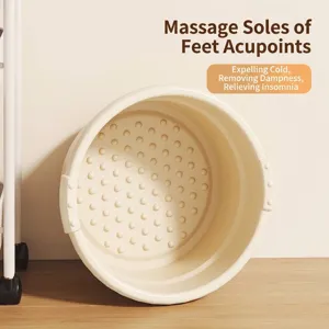 Cubo de masaje de pies duradero con estimuladores de acupuntura para casa