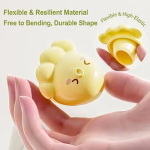 Yellow octopus silicone sink overflow hole plug made of flexible and durable material