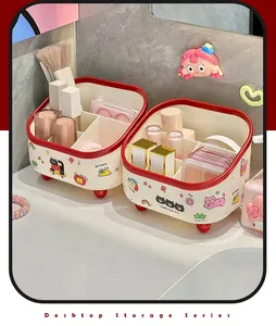 Dos lindos organizadores de escritorio con 6 compartimentos para maquillaje y oficina