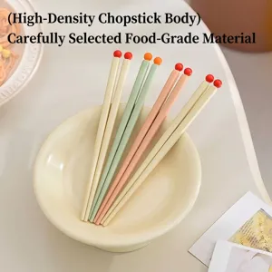 Colorful macaron dopamine style chopsticks set for kids and office workers