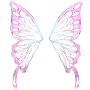 Exquisite pink and blue gradient butterfly wing lace embroidery applique for DIY clothes