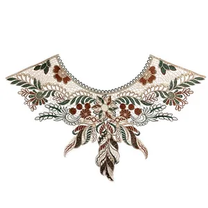 Exquisite floral gestickte Spitzenkragen Applikation für DIY Bekleidung und Nähen