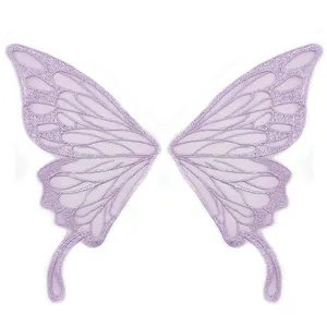 Schmetterlingsmuster Bestickte Spitzenapplikation Motiv Polyester Netz Patch Für Kleidung Dekor DIY Zubehör Rückseite Kragen Besatz