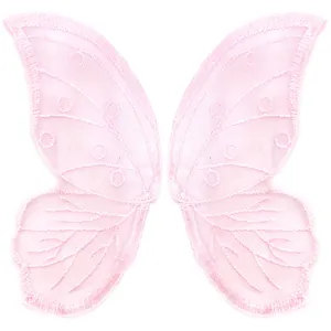 Detailed close-up of pink lace butterfly embroidery patches for DIY garment accessories.
