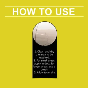 Instruction graphic for car scratch repair pen showing steps for touch-up paint