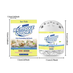 Boîte de billes de gel neutralisantes d'odeurs Jue Fish avec dimensions pour la maison