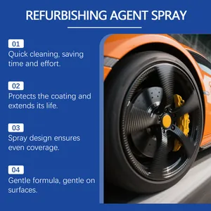 Vista dettagliata dell'effetto spray rinnovatore per cromo sulla ruota sportiva