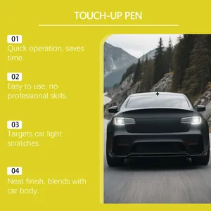Visual benefits of car scratch touch-up pen demonstrated on a sleek black vehicle