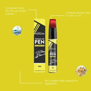 Professional red automotive touch-up pen for quick car scratch repair and shine