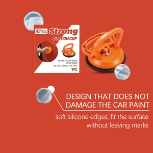 Detailed view of the RayHong orange car dent puller featuring soft silicone edge technology