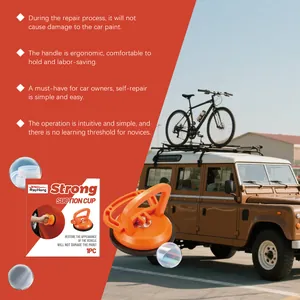 Professional macro detail of RayHong orange car dent puller suction cup for repairs
