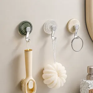 Vacuum suction cup hook punch free wall mounted heavy duty seamless organizer for home kitchen