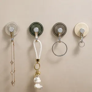 Vacuum suction hook strong heavy duty punch free traceless wall mounted organizer for home