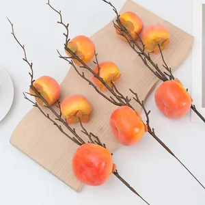 Branches de kaki artificielles faux fruits décoration automne maison ornements de table