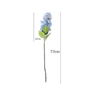 Fiore di ortensia pagoda artificiale gambo singolo ramo lungo blu decorazione nozze