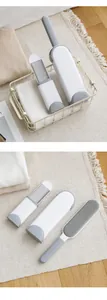 Premium portable static lint remover brush set for clothes including travel size tool