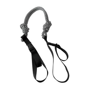 Tracolla regolabile in nylon pied-de-poule nero e bianco, versatile cinghia per borsa.