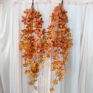 Artificial hanging flower vine fake plant wall decor for home room indoor wedding party decoration