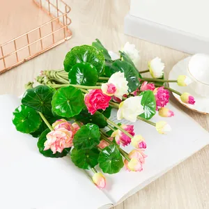 Mazzo di fiori di loto artificiali piante finte per decorazione della casa moderna