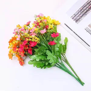 Bouquet di margherite artificiali in plastica 28 teste decorazione per casa e giardino