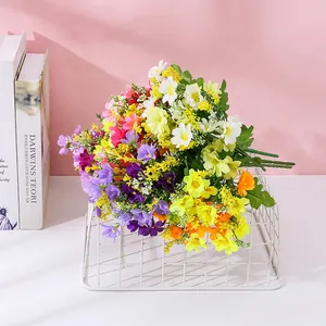 Bouquet di fiori finti in plastica margherita artificiale per decorazione casa