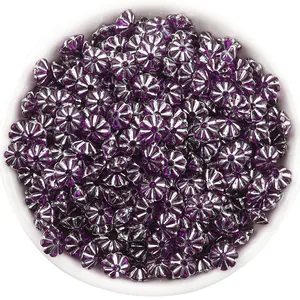100pcs plastic pumpkin beads silver plated spacer beads DIY jewelry bracelet accessories