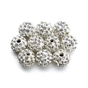 Shamballa clay rhinestone beads DIY jewelry making accessories for bracelets necklace