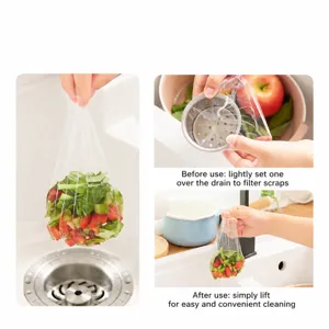 Disposable kitchen sink filter mesh bags strainer for food waste residue disposal 100pcs