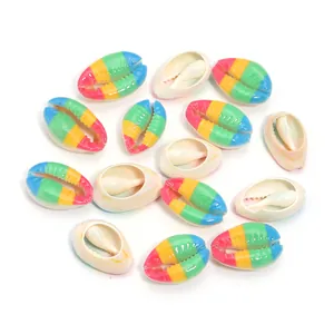 Colorful cowrie shell charms beads DIY handmade bracelets necklaces jewelry making parts