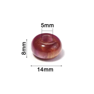 Resin two-color gilded abacus bead cat-eye loose bead large hole DIY jewelry accessory