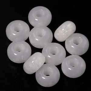Resin large hole abacus beads and cylindrical loose beads for DIY jewelry and charms.