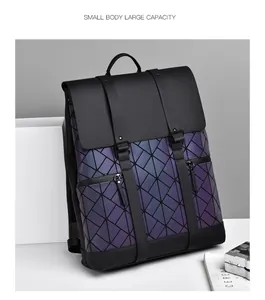 Heren lichtgevende geometrische rugzak grote capaciteit casual zakelijke reistas laptop