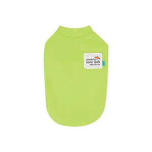 Minimalist lime green dopamine style dog undershirt made of premium thermal velvet fabric