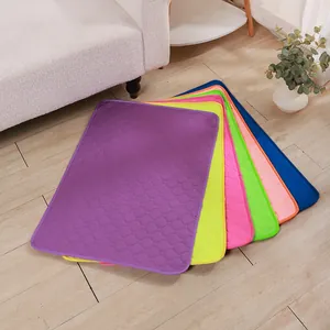 Colorful washable pet absorbent pee pads with honeycomb texture for dogs and puppies