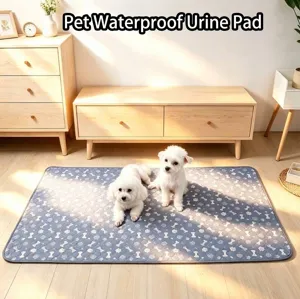Empapador Lavable Reutilizable para Mascotas Impermeable Antideslizante Alfombra de Adiestramiento Perros Manta Absorbente Cama Jaula