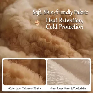 Close-up detail of soft plush cat vest fabric with thickened winter fleece layers