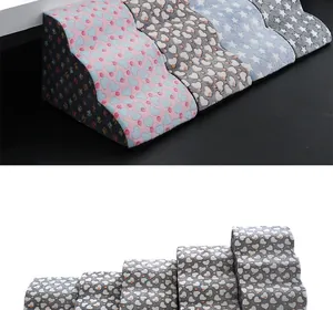 Pet dog stairs with multiple heart and star patterns for small dogs to climb sofa or bed