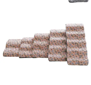 Multi-tier dog stairs with paw print pattern for small dogs