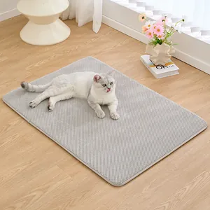 Tapis Antidérapant pour Animaux Coussin de Sommeil Respirant pour Chiens et Chats Toutes Saisons Doublure de Cage Douce