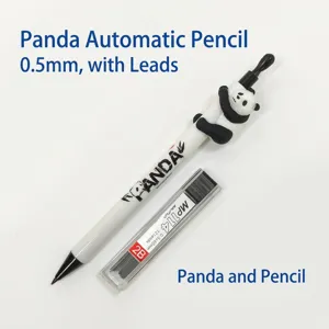 Niedlicher Panda Druckbleistift 0.5mm mit 2B Minen-Set für Schüler und Briefpapier Zubehör