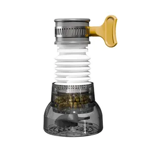 Universal rotatable faucet filter with splash-proof nozzle and internal purifier beads