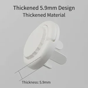 Durable white baby safety socket cover with 5.9mm thickened plug protector design